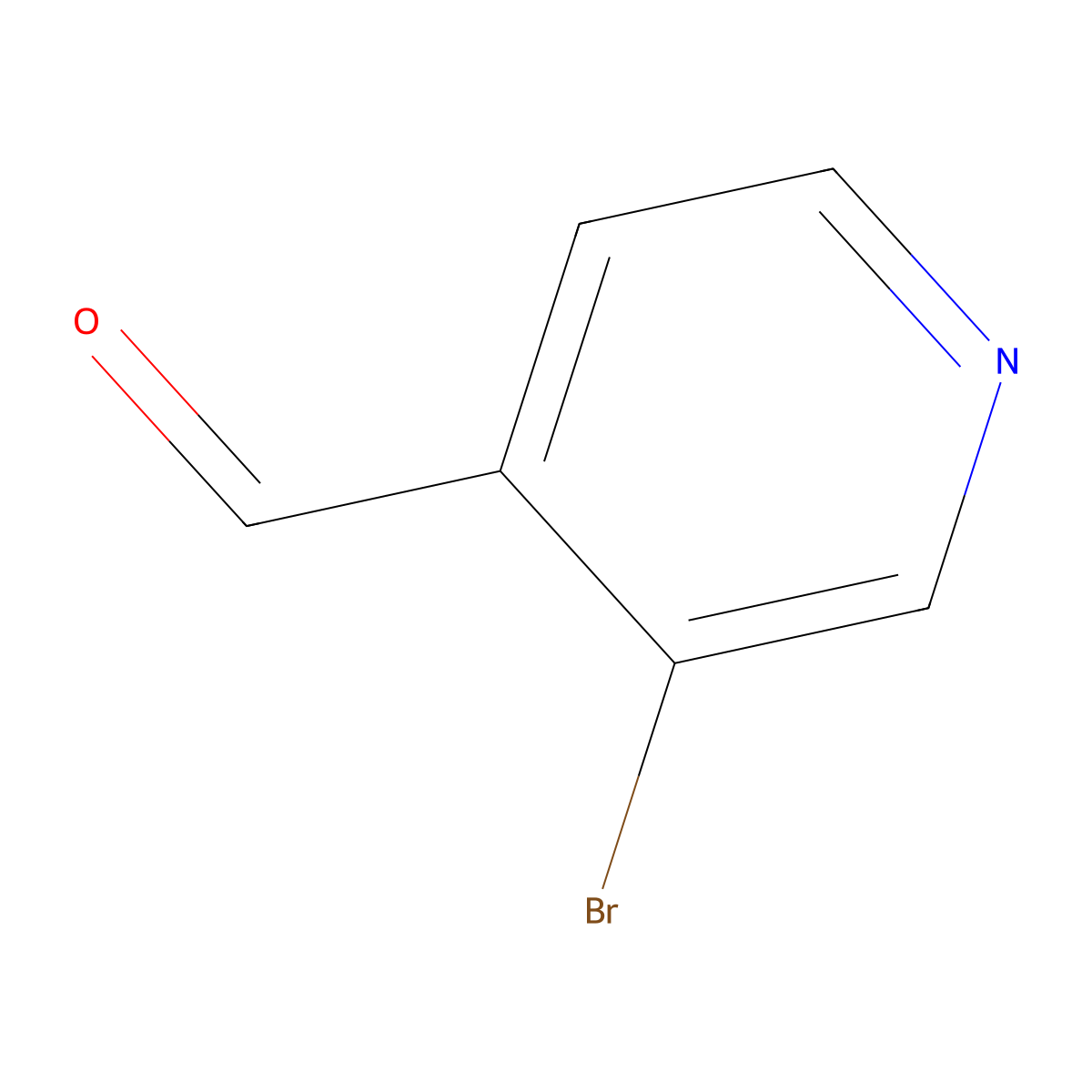 3-Bromopyridine-4-carboxaldehyde molecular structure, CAS 70201-43-3