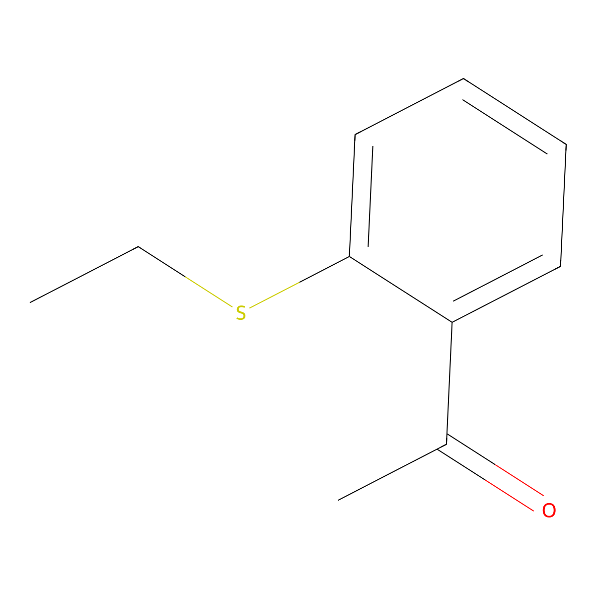 1-[2-(Ethylsulfanyl)phenyl]ethan-1-one molecular structure, CAS 70201-55-7