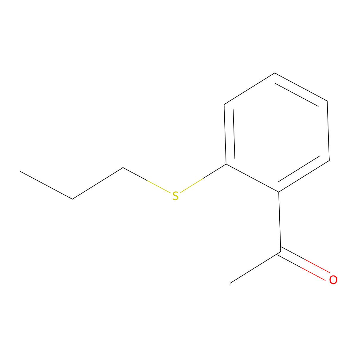 2'-(n-Propylthio)acetophenone molecular structure, CAS 70201-56-8