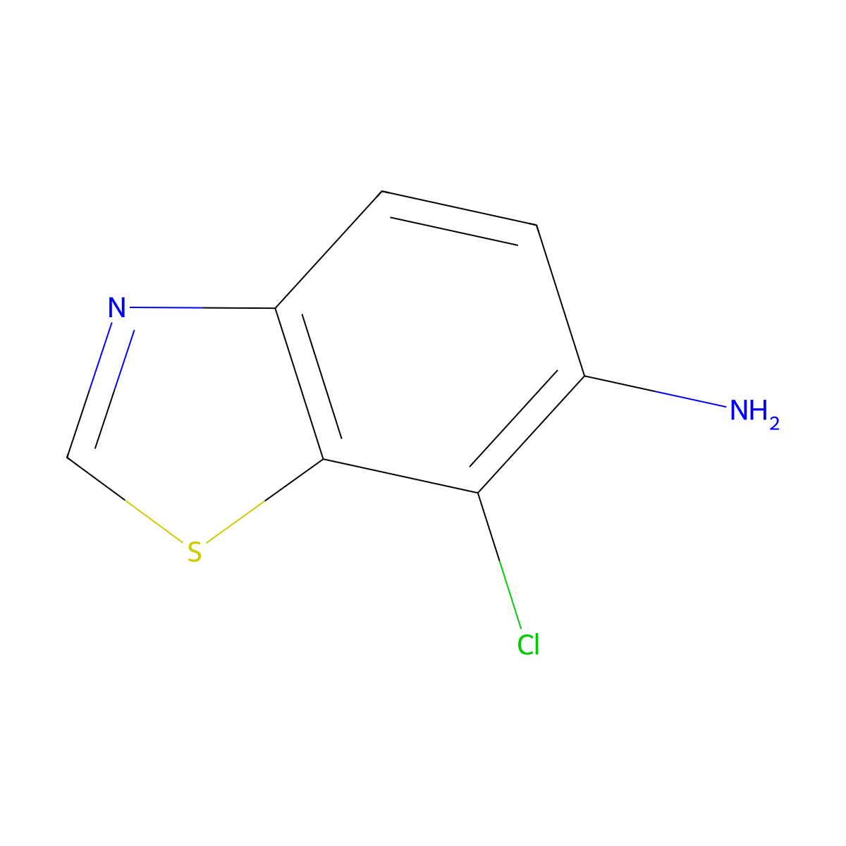 7-Chloro-benzothiazol-6-ylamine molecular structure, CAS 70202-00-5
