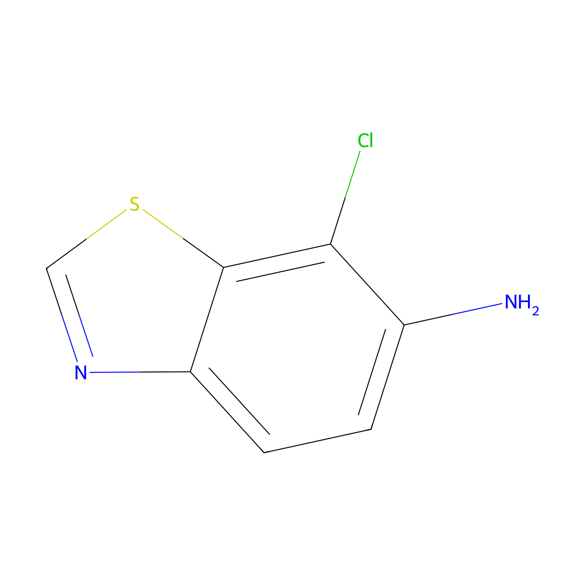 7-Chloro-benzothiazol-6-ylamine molecular structure, CAS 70202-00-5