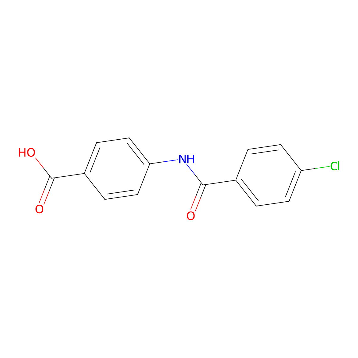 4-(4-Chlorobenzoylamino)benzoic acid molecular structure, CAS 70204-56-7