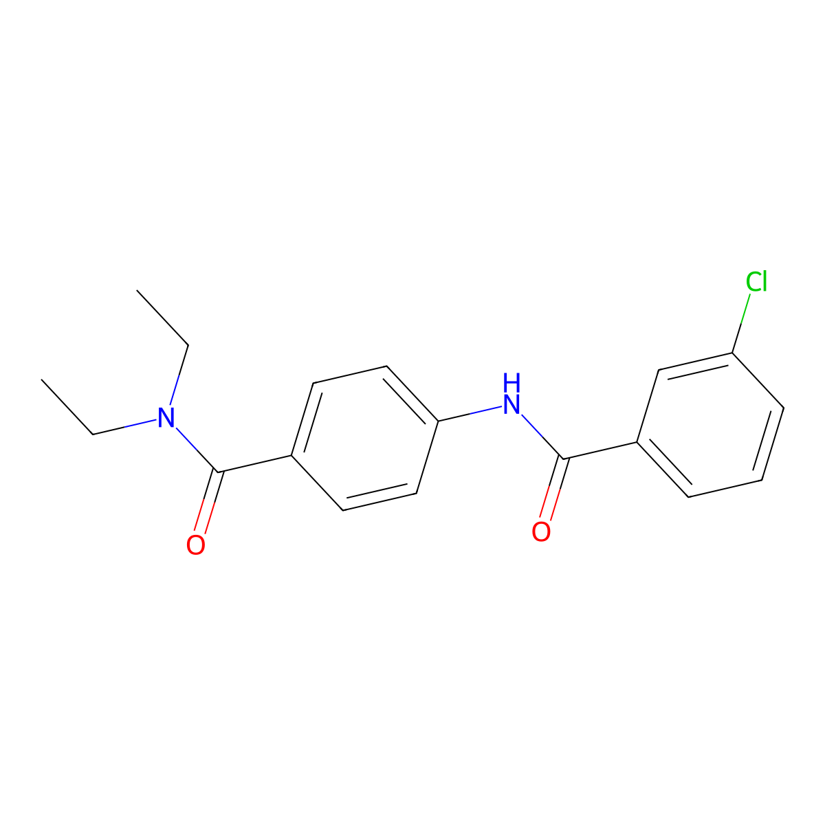 3-chloro-N-[4-(diethylcarbamoyl)phenyl]benzamide molecular structure, CAS 70204-78-3