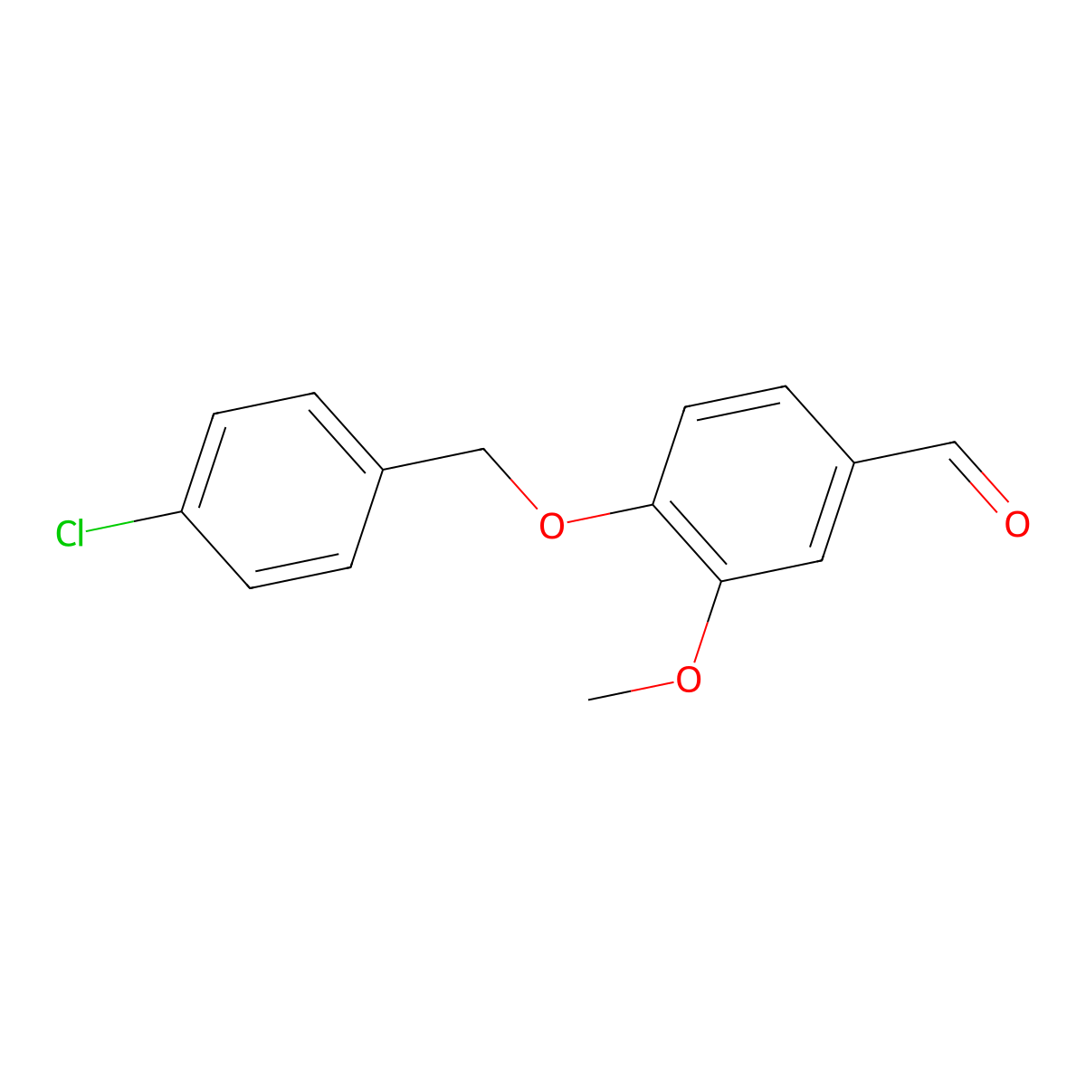 4-[(4-Chlorophenyl)methoxy]-3-methoxybenzaldehyde molecular structure, CAS 70205-04-8