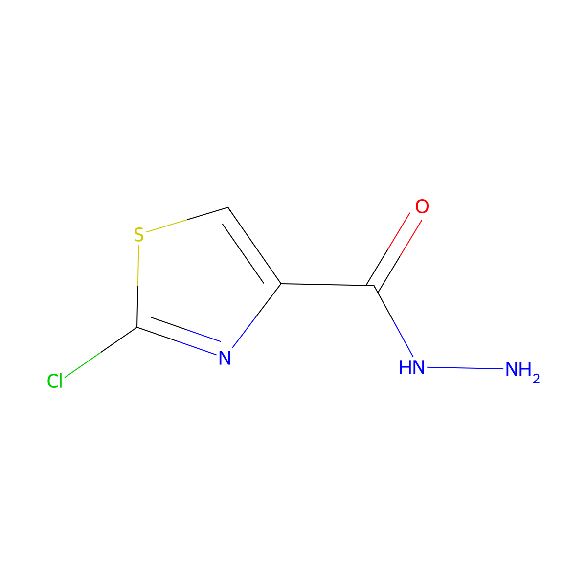 2-Chloro-1,3-thiazole-4-carbohydrazide molecular structure, CAS 70205-43-5