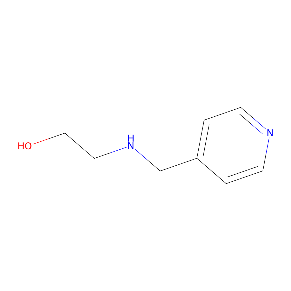 2-[(Pyridin-4-ylmethyl)-amino]-ethanol molecular structure, CAS 70206-50-7