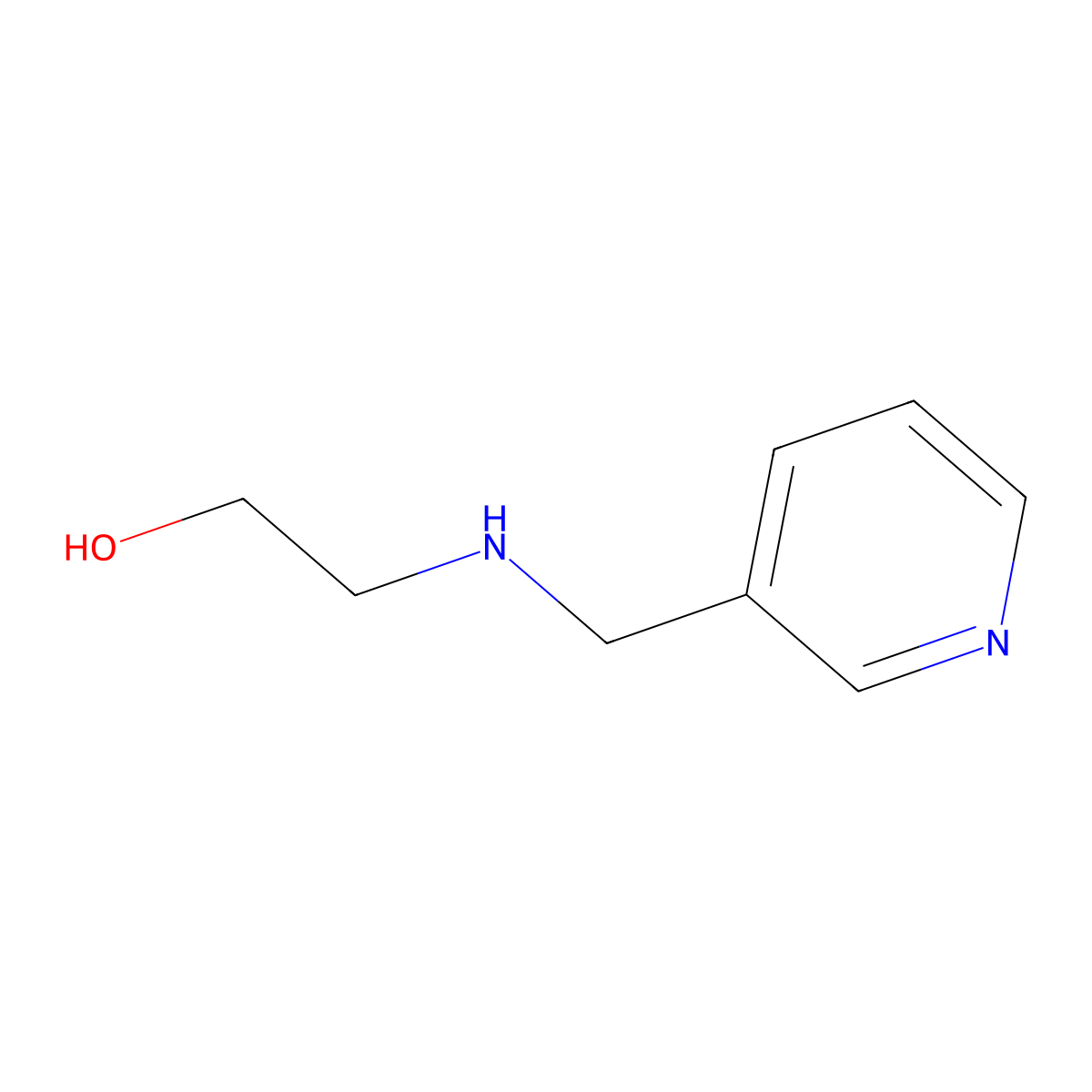2-[(Pyridin-3-ylmethyl)-amino]-ethanol molecular structure, CAS 70206-51-8