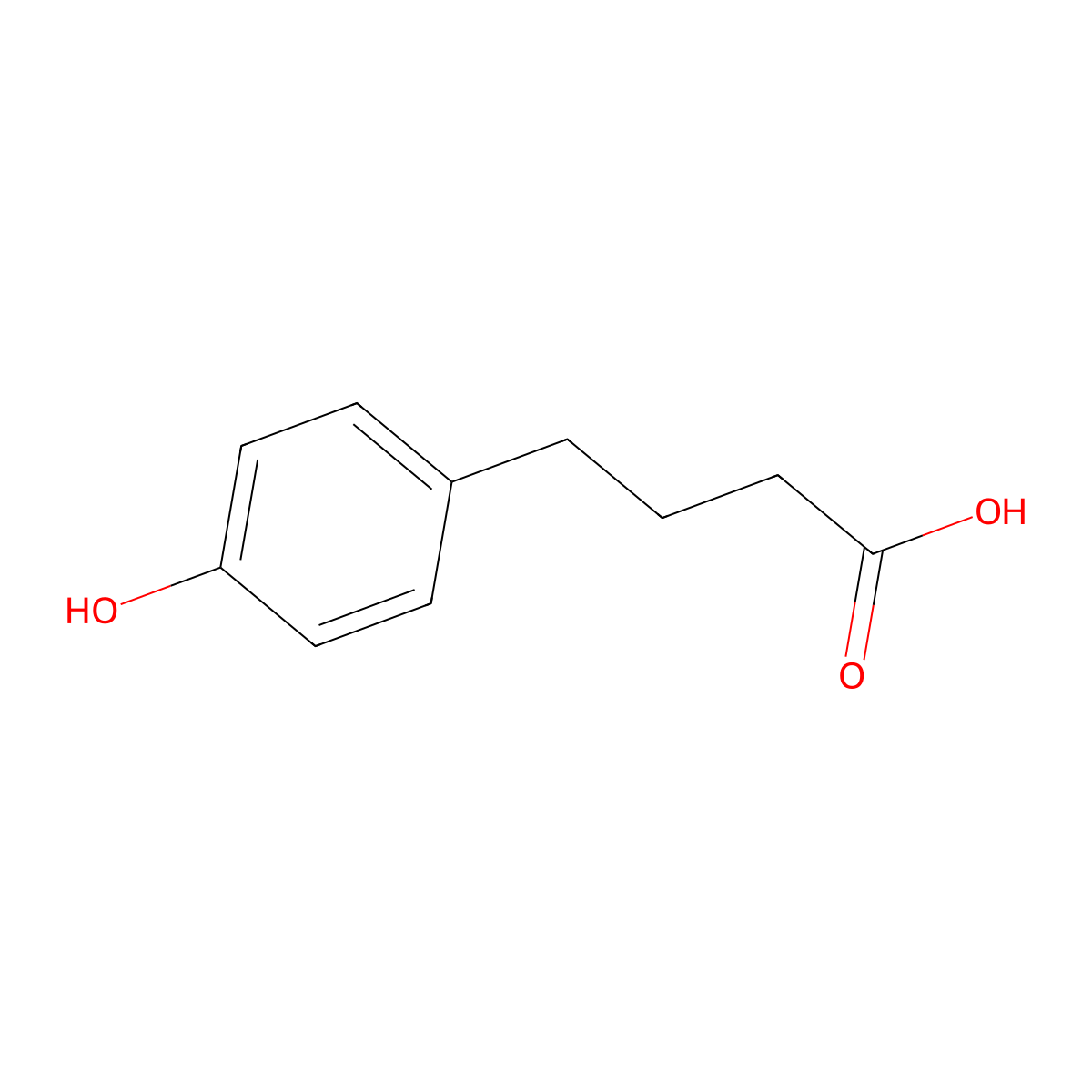 4-(4-Hydroxyphenyl)butanoic acid molecular structure, CAS 7021-11-6