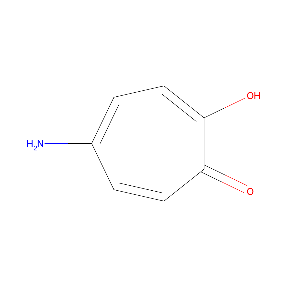5-Amino-2-hydroxy-2,4,6-cycloheptatrien-1-one molecular structure, CAS 7021-46-7