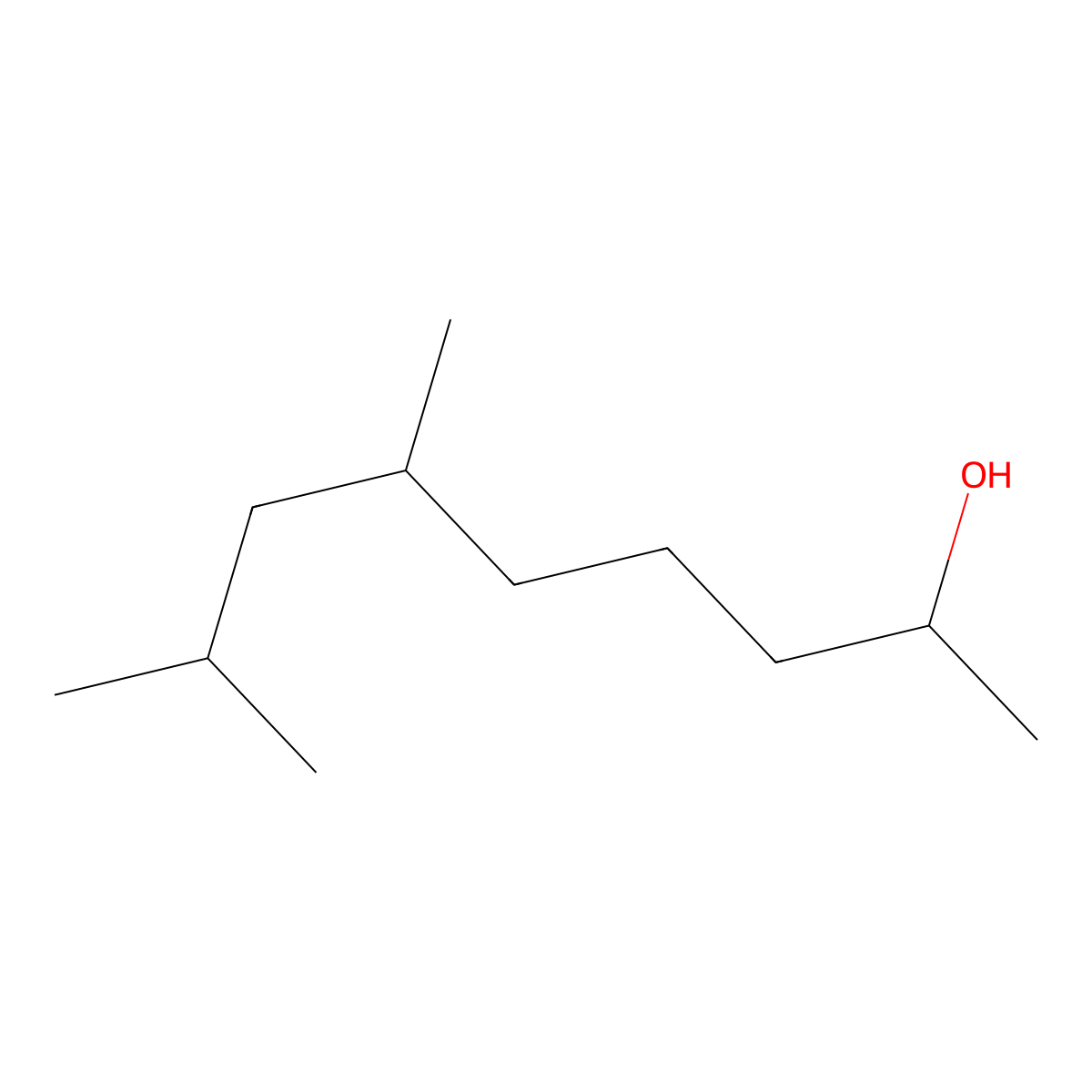 6,8-Dimethylnonan-2-ol molecular structure, CAS 70214-77-6