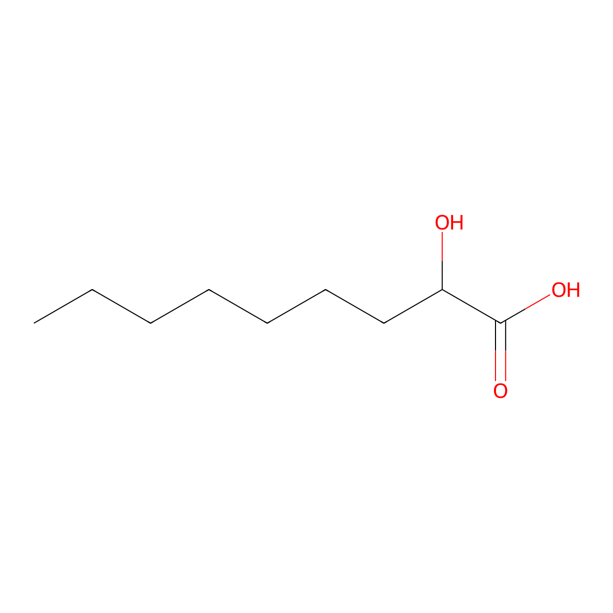 2-Hydroxynonanoic acid molecular structure, CAS 70215-04-2