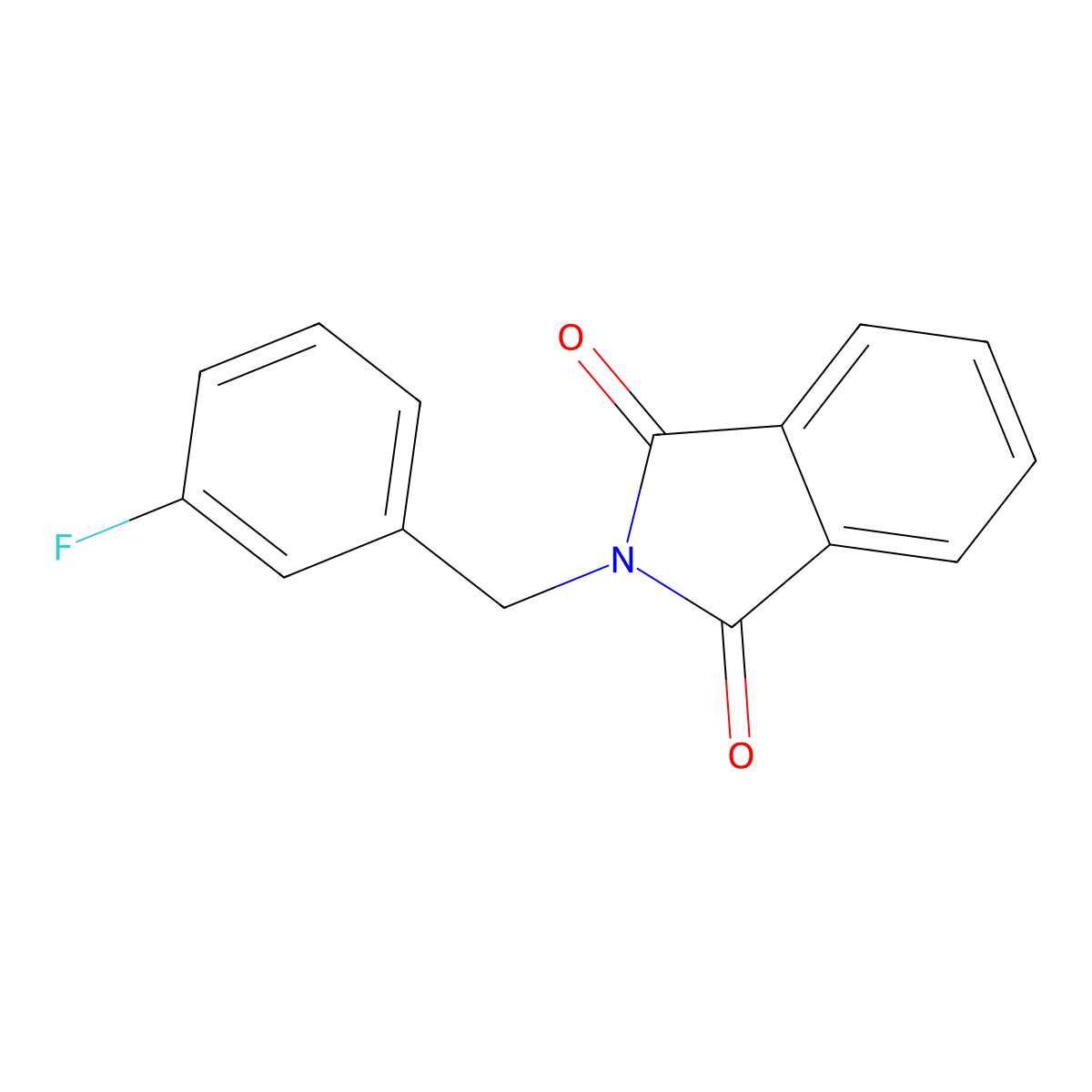 2-[(3-Fluorophenyl)methyl]isoindole-1,3-dione molecular structure, CAS 70216-78-3
