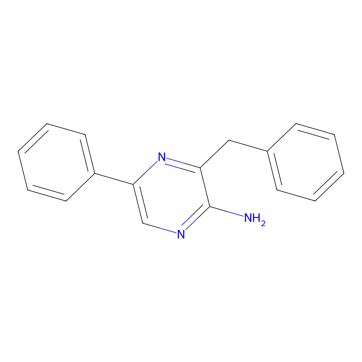 2-Amino-3-benzyl-5-phenylpyrazine molecular structure, CAS 70217-86-6