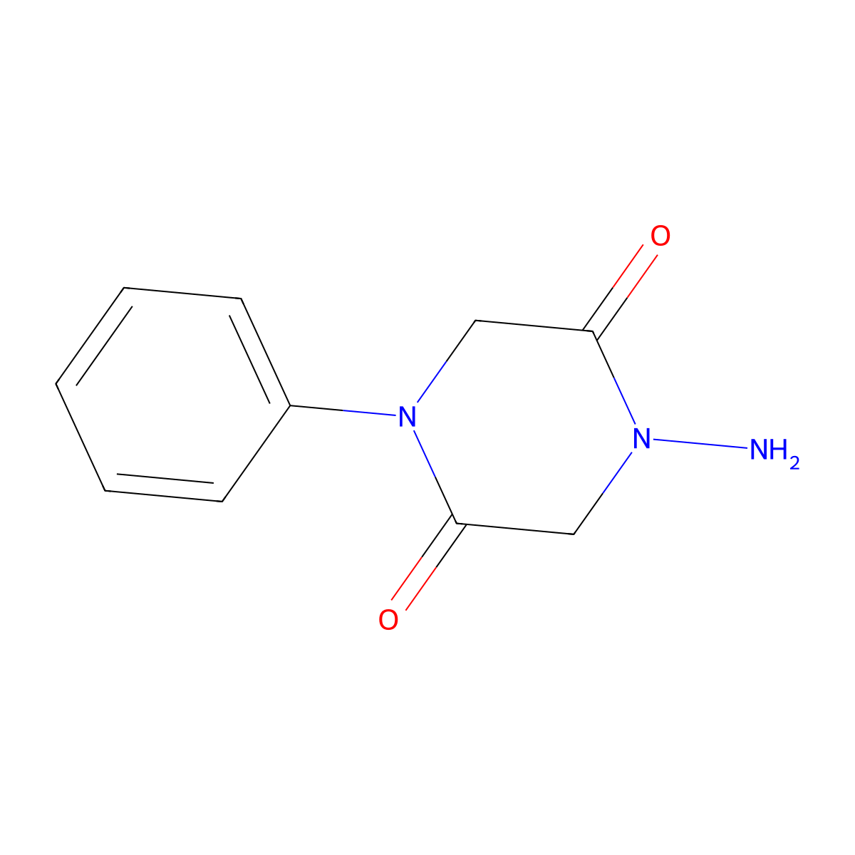 2,5-Piperazinedione, 1-amino-4-phenyl- molecular structure, CAS 70218-65-4