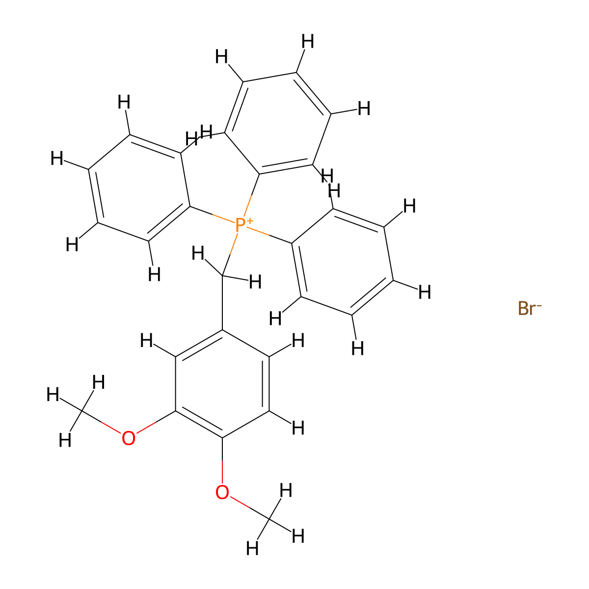 (3,4-Dimethoxybenzyl)triphenylphosphonium Bromide molecular structure, CAS 70219-09-9
