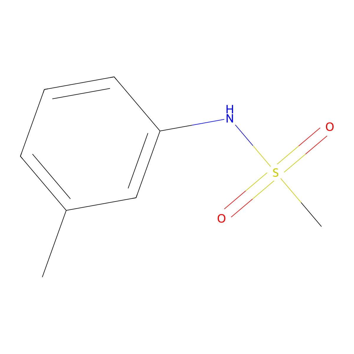 N-(3-methylphenyl)methanesulfonamide molecular structure, CAS 7022-18-6
