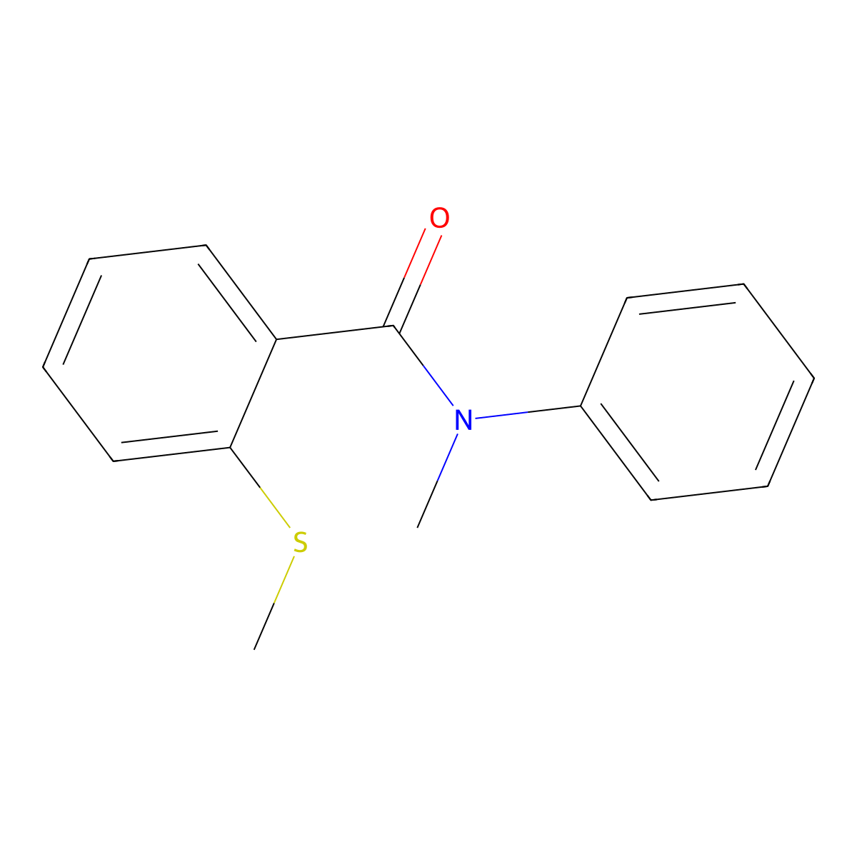 N-Methyl-2-(methylthio)-N-phenylbenzamide molecular structure, CAS 7022-44-8