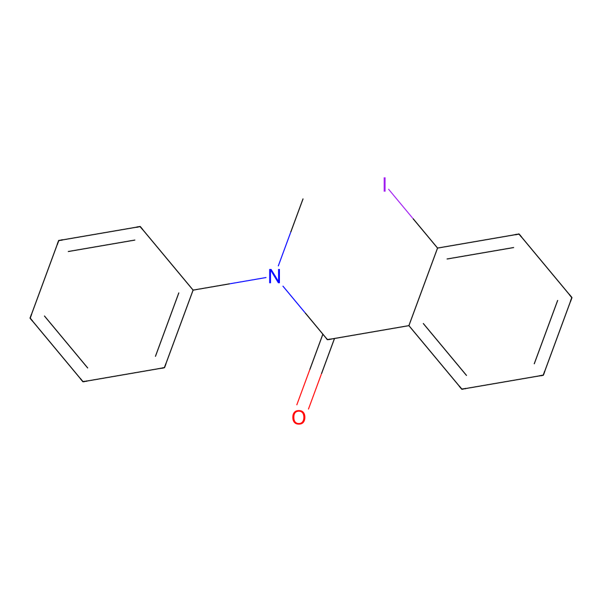 2-iodo-N-methyl-N-phenylbenzamide molecular structure, CAS 7022-46-0