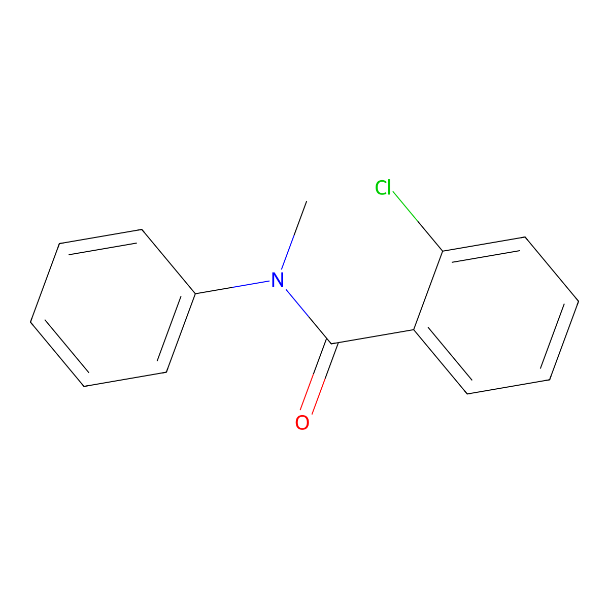 2-Chloro-N-methyl-N-phenylbenzamide molecular structure, CAS 7022-47-1