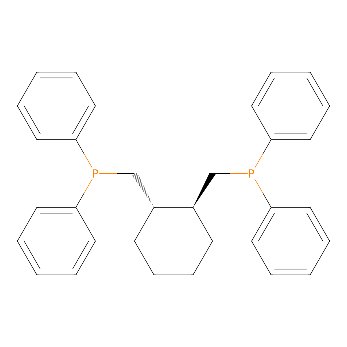 (S,S)-1,2-Bis(diphenylphosphinomethyl)cyclohexane molecular structure, CAS 70223-77-7
