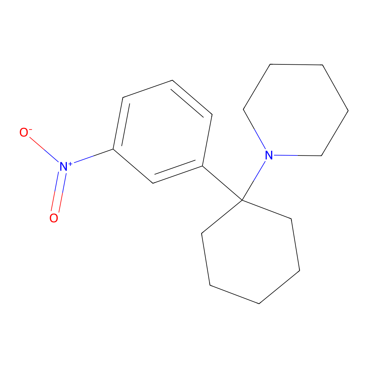 3-Nitrophencyclidine molecular structure, CAS 70227-29-1
