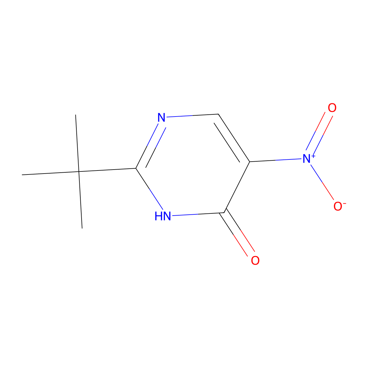 2-(Tert-butyl)-5-nitropyrimidin-4(3H)-one molecular structure, CAS 70227-49-5