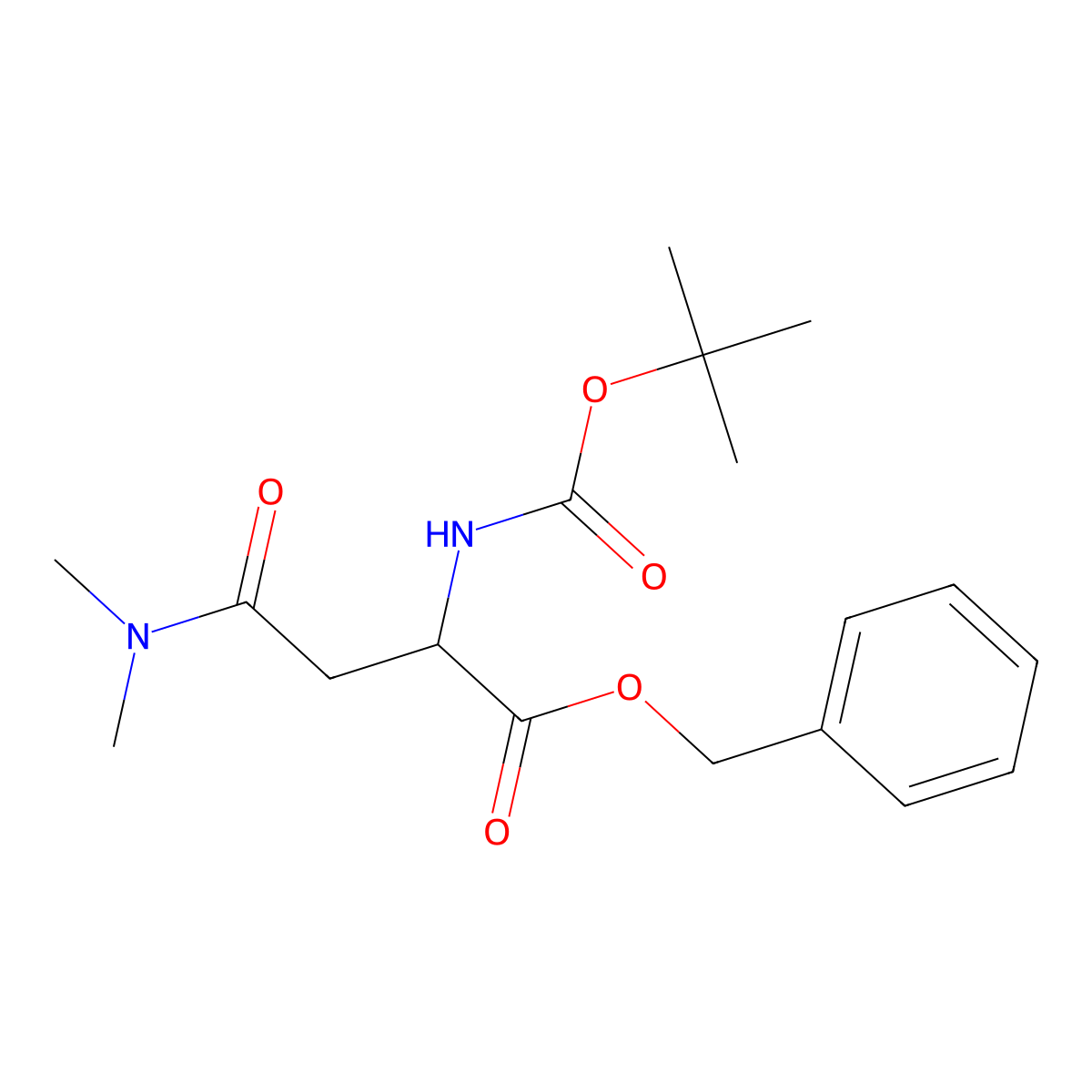 L-Asparagine, N2-[(1,1-dimethylethoxy)carbonyl]-N,N-dimethyl-,phenylmethyl ester molecular structure, CAS 70232-20-1