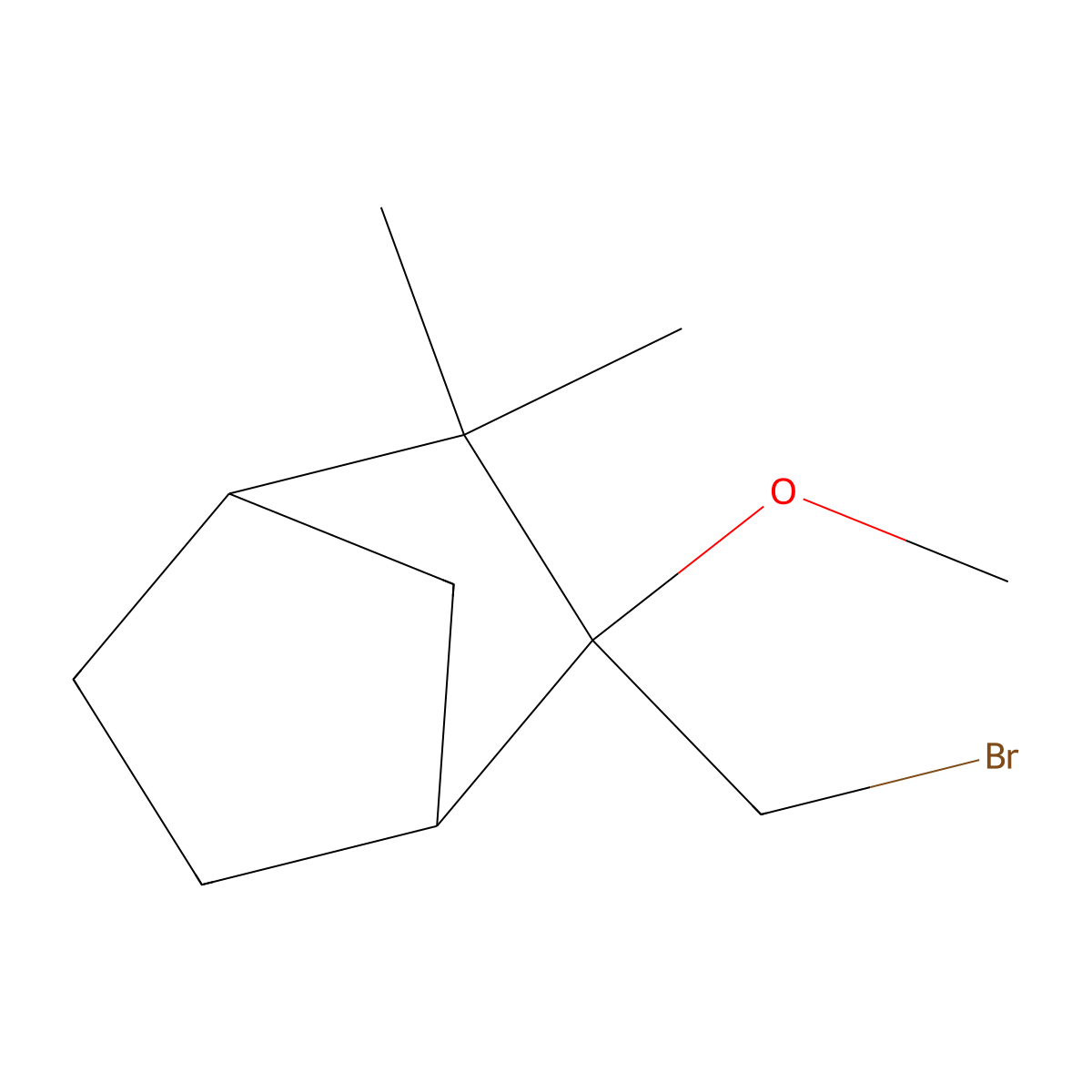 2-(Bromomethyl)-2-methoxy-3,3-dimethylbicyclo[2.2.1]heptane molecular structure, CAS 70239-08-6