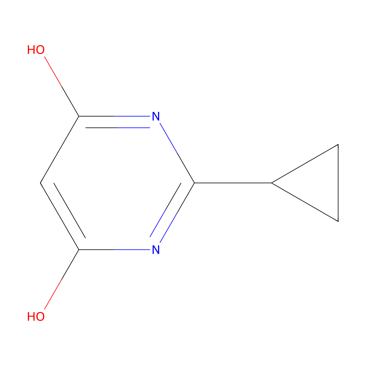 2-Cyclopropylpyrimidine-4,6-diol molecular structure, CAS 7024-58-0