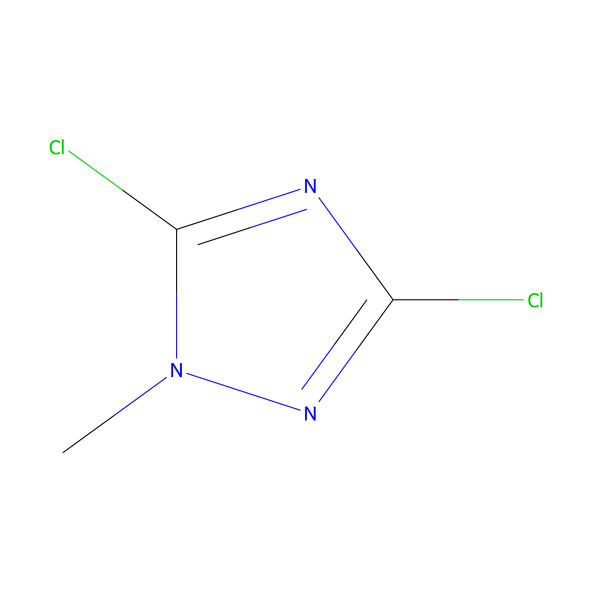 3,5-dichloro-1-methyl-1H-1,2,4-triazole molecular structure, CAS 7024-71-7