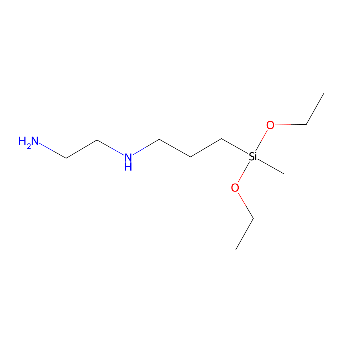 N-(3-(Diethoxymethylsilyl)propyl)ethylenediamine molecular structure, CAS 70240-34-5