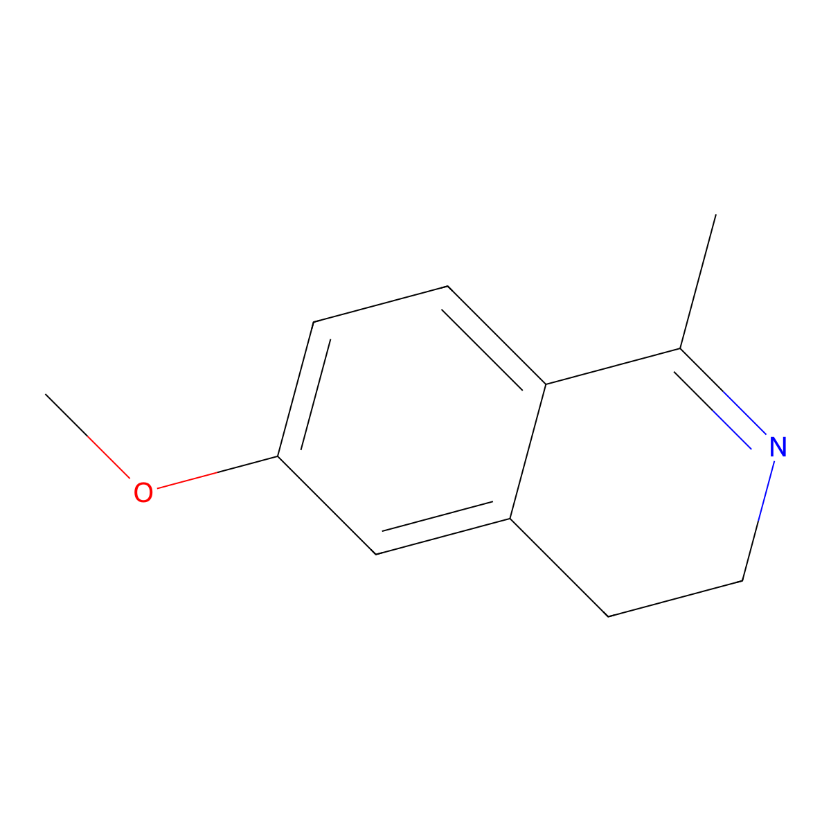 6-Methoxy-1-methyl-3,4-dihydroisoquinoline molecular structure, CAS 70241-06-4