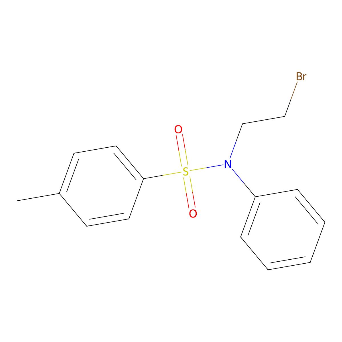 N-(2-bromoethyl)-4-methyl-N-phenylbenzenesulfonamide molecular structure, CAS 70249-63-7