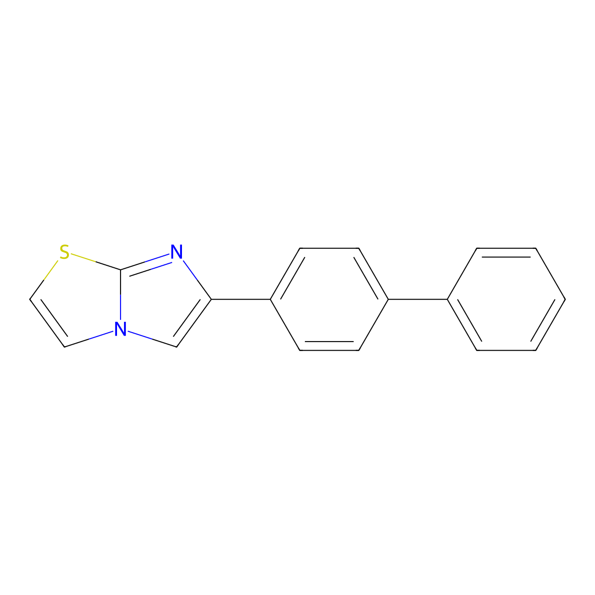 6-(4-Phenylphenyl)imidazo[2,1-b][1,3]thiazole molecular structure, CAS 7025-31-2