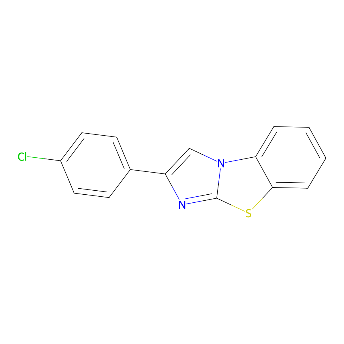 2-(4-Chlorophenyl)imidazo[2,1-b][1,3]benzothiazole molecular structure, CAS 7025-32-3