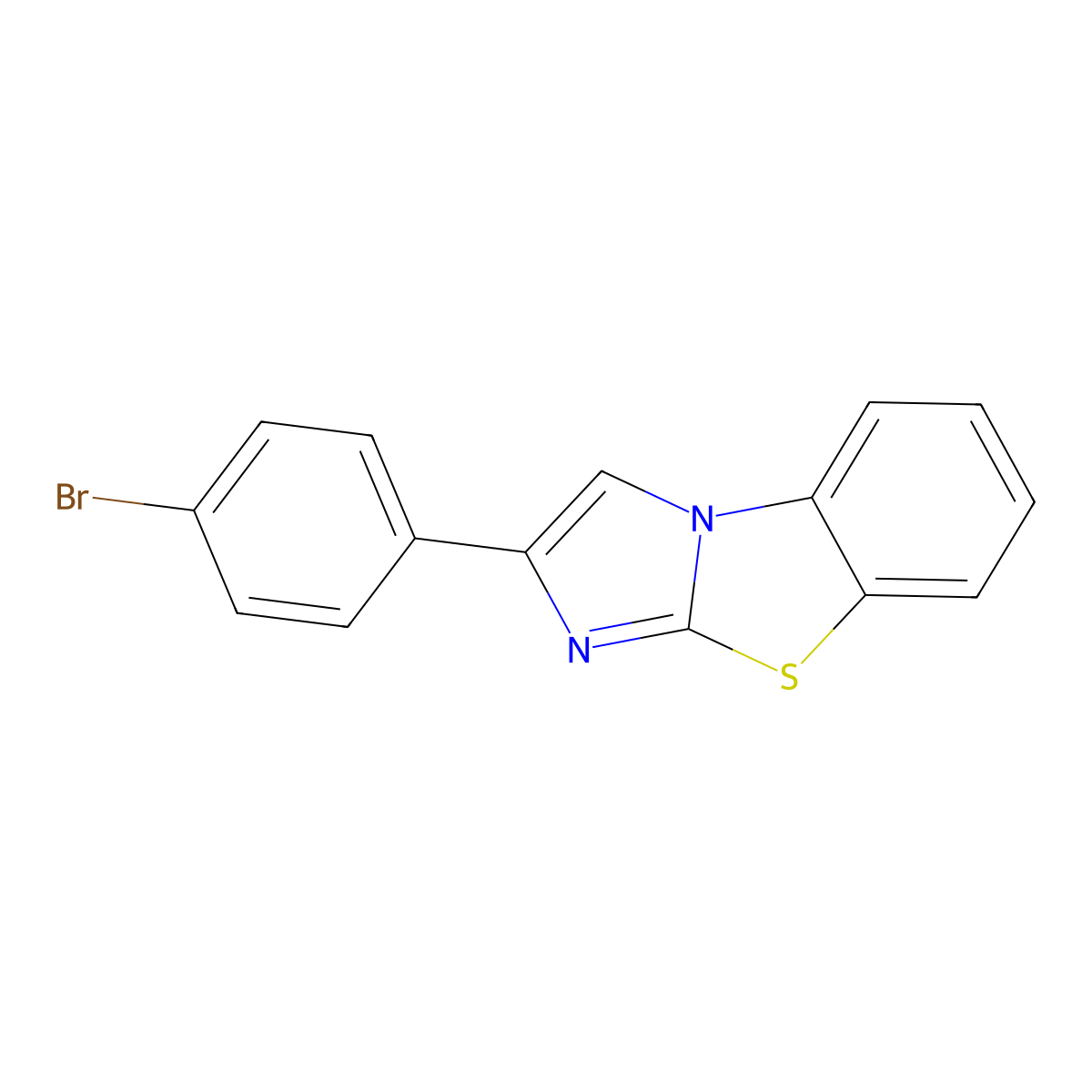 2-(4-Bromophenyl)imidazo[2,1-b][1,3]benzothiazole molecular structure, CAS 7025-33-4