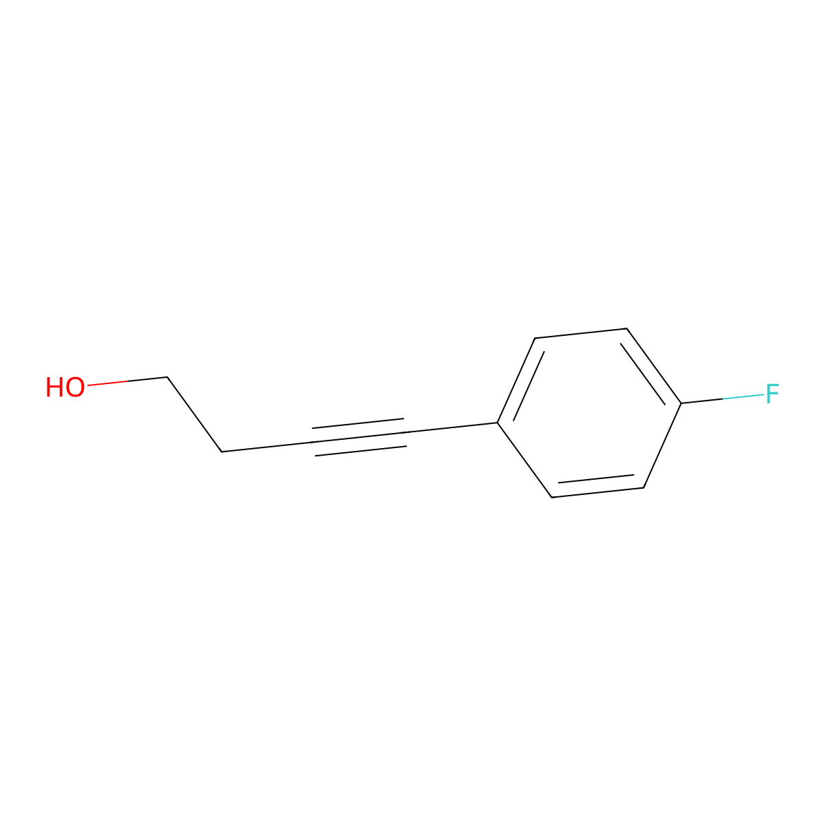 4-(4-Fluorophenyl)but-3-yn-1-ol molecular structure, CAS 70250-73-6