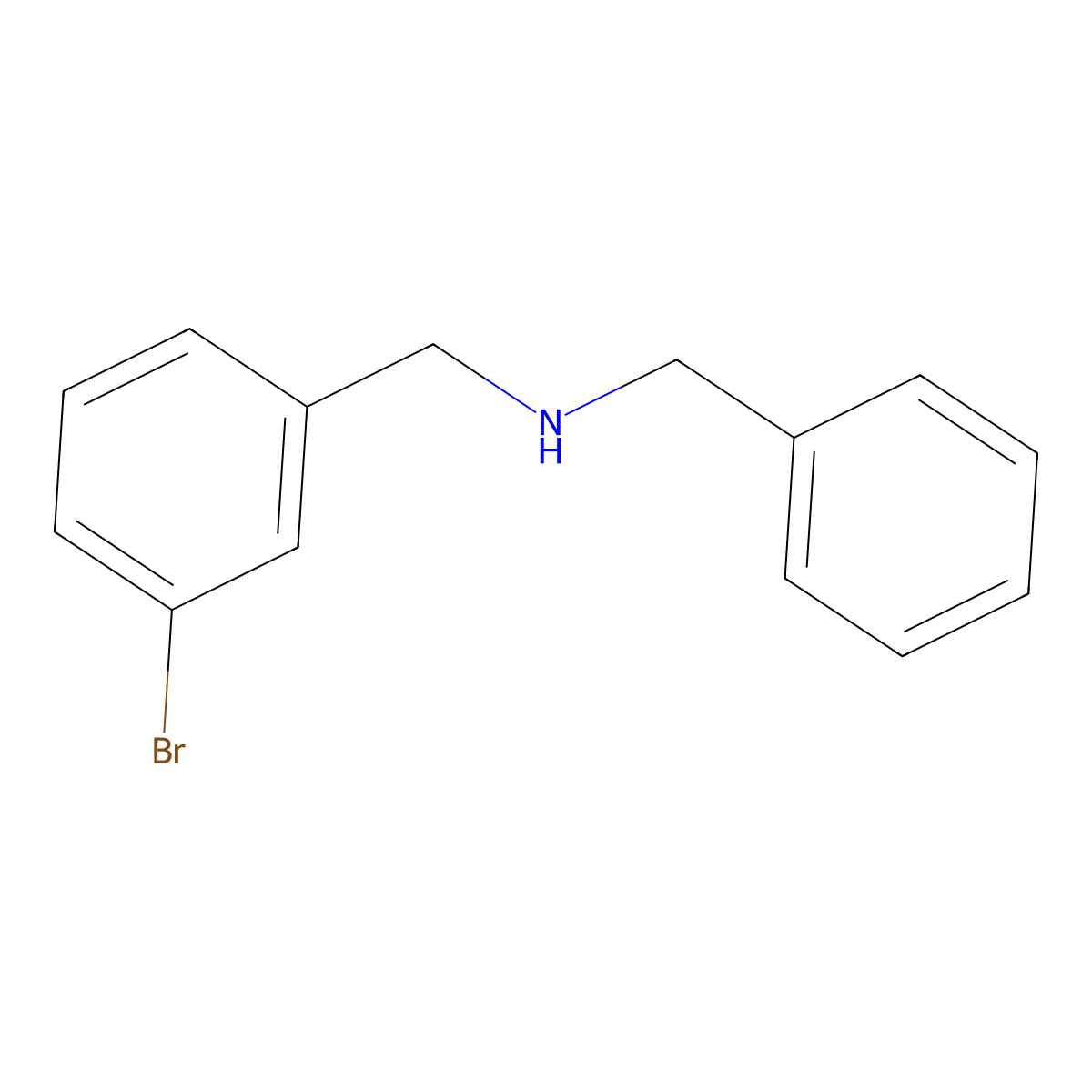 N-benzyl-1-(3-bromophenyl)methanamine molecular structure, CAS 70251-03-5