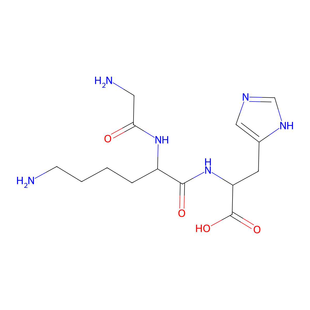 Gly-Lys-His molecular structure, CAS 70253-66-6
