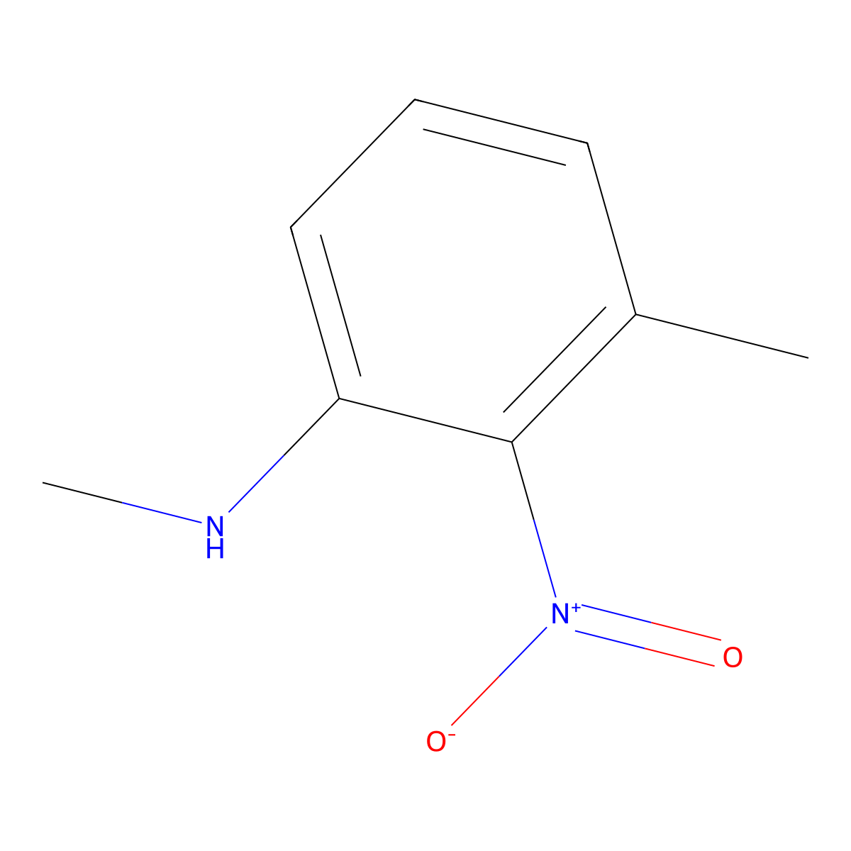 N,3-dimethyl-2-nitroaniline molecular structure, CAS 70254-75-0
