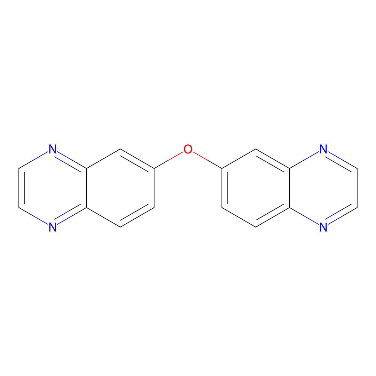 6-Quinoxalin-6-yloxyquinoxaline molecular structure, CAS 70255-12-8