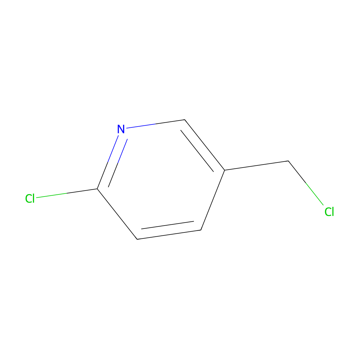 2-Chloro-5-(chloromethyl)pyridine molecular structure, CAS 70258-18-3
