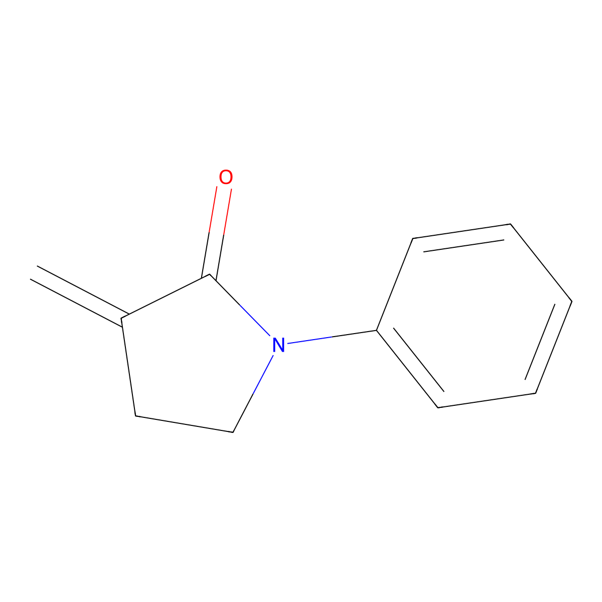 3-Methylidene-1-phenylpyrrolidin-2-one molecular structure, CAS 70259-90-4