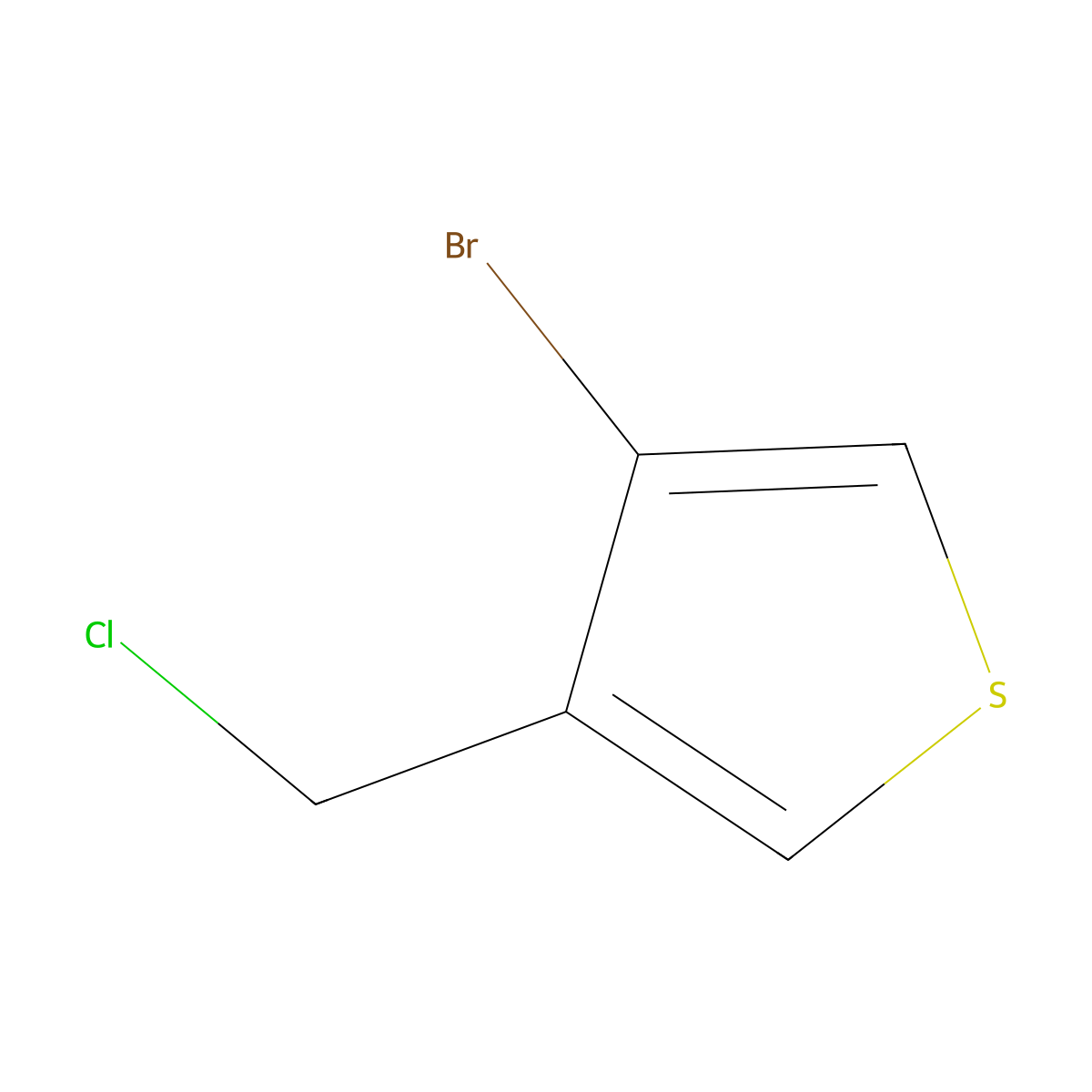 3-Bromo-4-(chloromethyl)thiophene molecular structure, CAS 70260-08-1