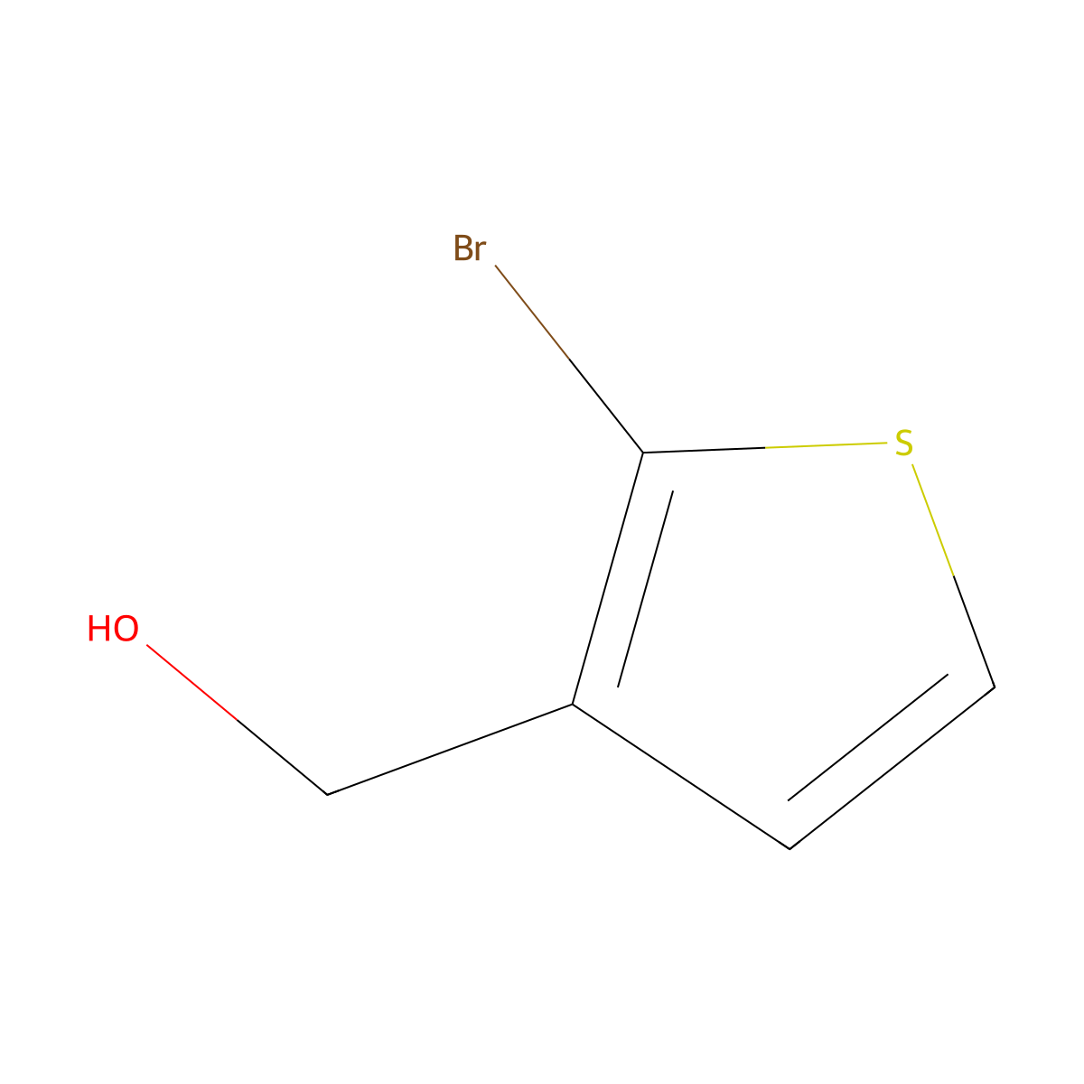 (2-Bromothiophen-3-yl)methanol molecular structure, CAS 70260-16-1