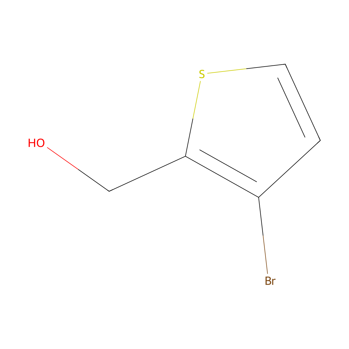 (3-Bromothiophen-2-YL)methanol molecular structure, CAS 70260-17-2
