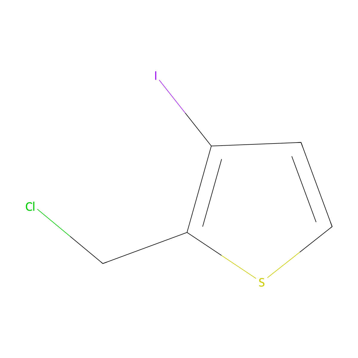 Thiophene, 2-(chloromethyl)-3-iodo- molecular structure, CAS 70260-18-3