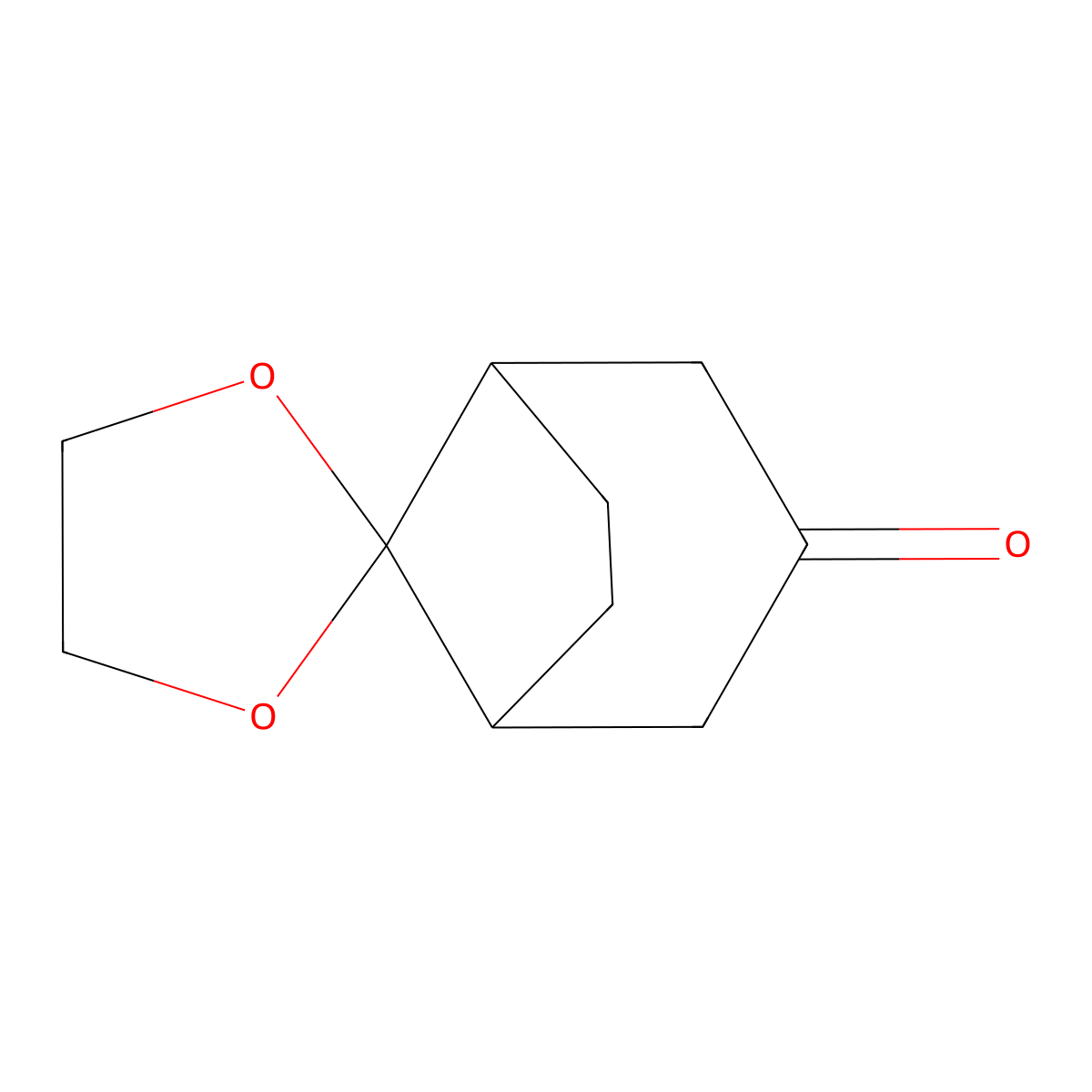 Spiro[bicyclo[3.2.1]octane-8,2'-[1,3]dioxolan]-3-one molecular structure, CAS 70260-47-8