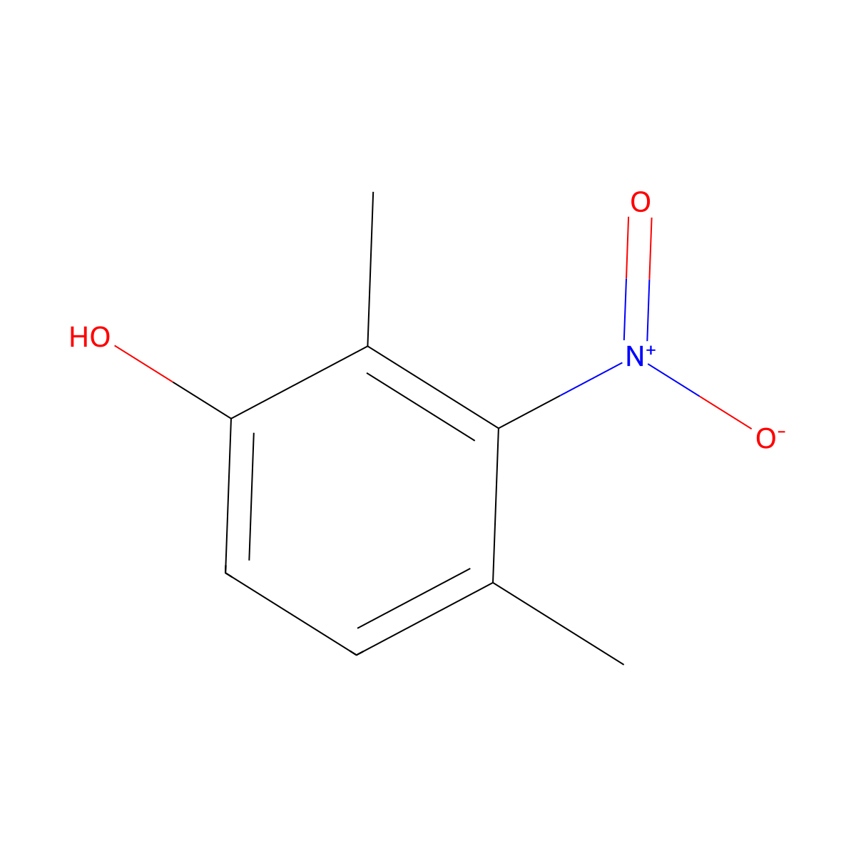 2,4-Dimethyl-3-nitrophenol molecular structure, CAS 70261-49-3