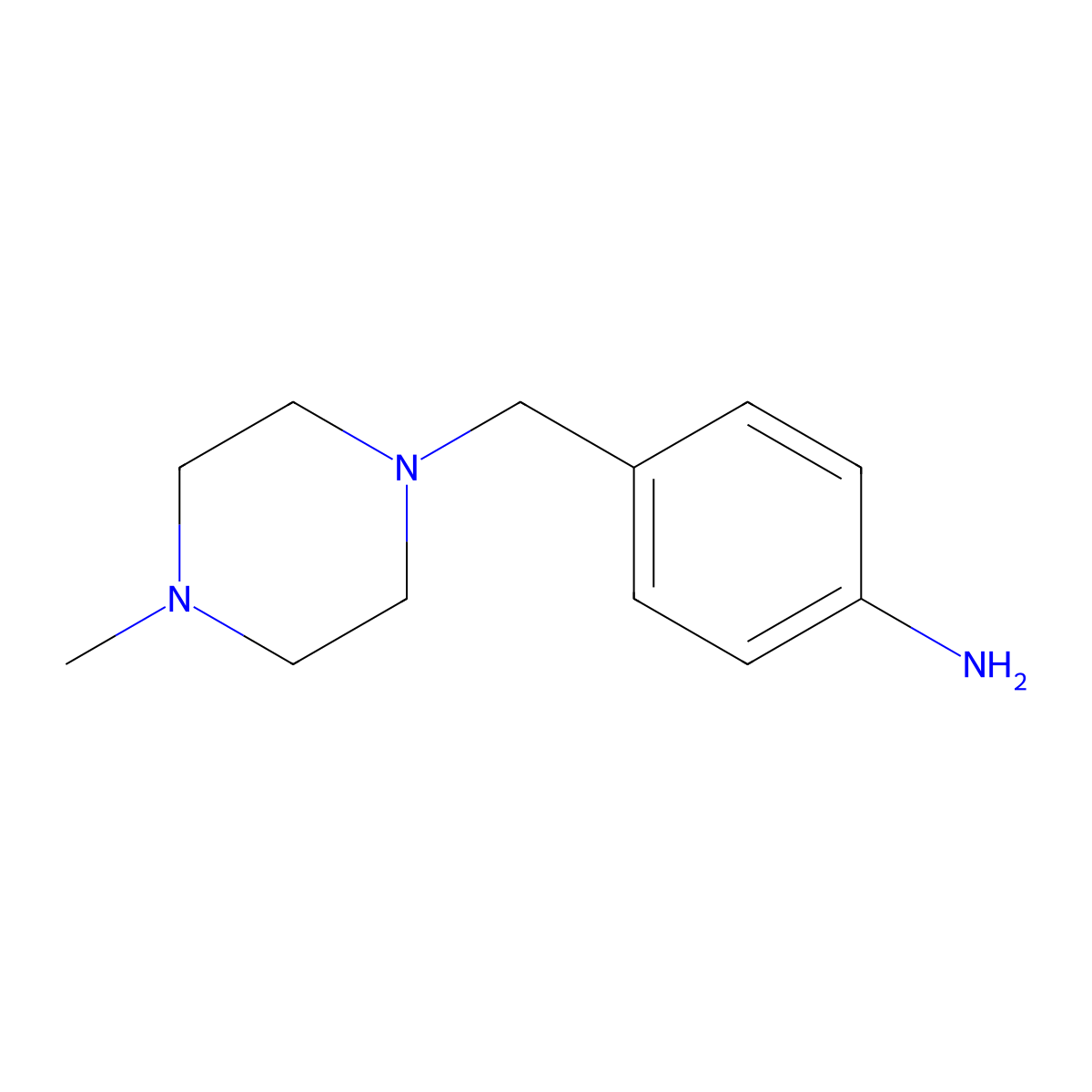 4-((4-Methylpiperazin-1-yl)methyl)aniline molecular structure, CAS 70261-82-4